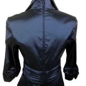 Tadashi Collection Navy Stretch 2-Piece Formal Long Skirt & Blouse Set